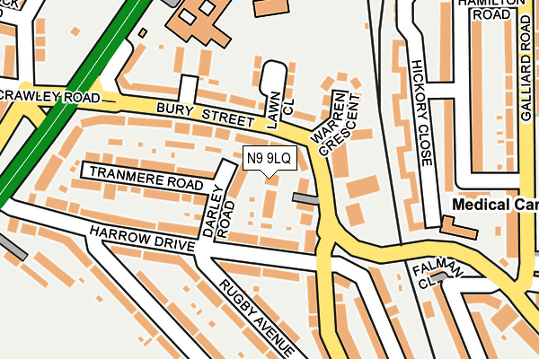 N9 9LQ map - OS OpenMap – Local (Ordnance Survey) N9 9LQ map - OS OpenMap – Local (Ordnance Survey)