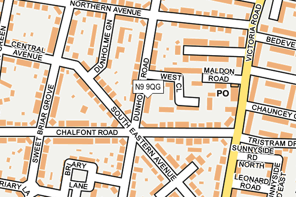 N9 9QG map - OS OpenMap – Local (Ordnance Survey) N9 9QG map - OS OpenMap – Local (Ordnance Survey)