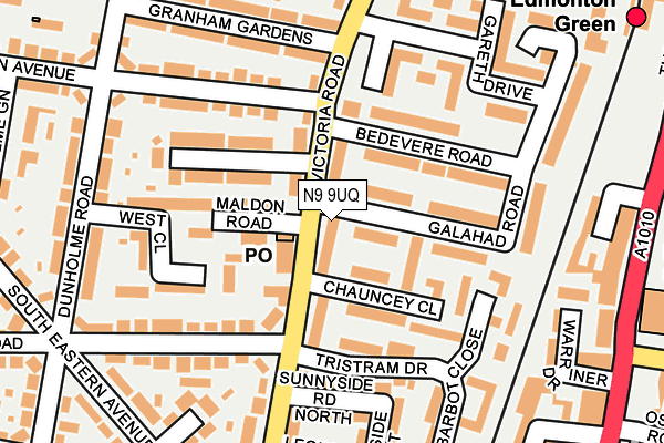 N9 9UQ map - OS OpenMap – Local (Ordnance Survey) N9 9UQ map - OS OpenMap – Local (Ordnance Survey)