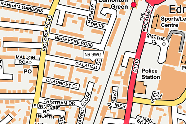 N9 9WG map - OS OpenMap – Local (Ordnance Survey) N9 9WG map - OS OpenMap – Local (Ordnance Survey)