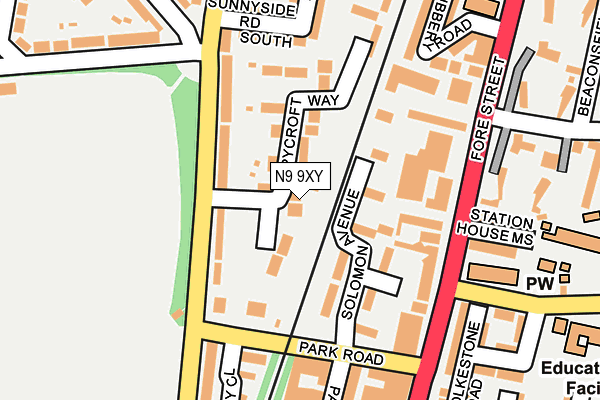 N9 9XY map - OS OpenMap – Local (Ordnance Survey) N9 9XY map - OS OpenMap – Local (Ordnance Survey)