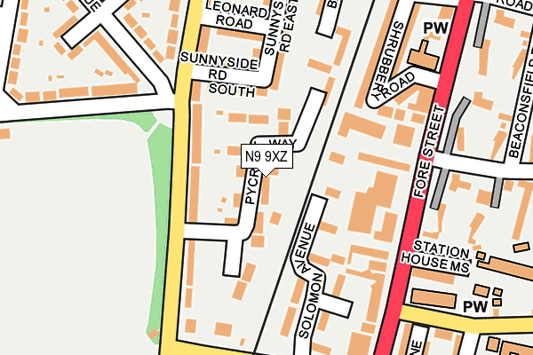 N9 9XZ map - OS OpenMap – Local (Ordnance Survey) N9 9XZ map - OS OpenMap – Local (Ordnance Survey)
