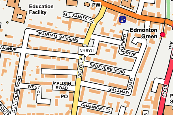 N9 9YU map - OS OpenMap – Local (Ordnance Survey) N9 9YU map - OS OpenMap – Local (Ordnance Survey)