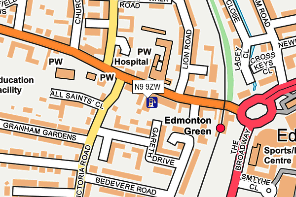 N9 9ZW map - OS OpenMap – Local (Ordnance Survey) N9 9ZW map - OS OpenMap – Local (Ordnance Survey)