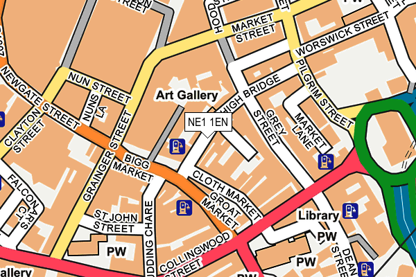 NE1 1EN map - OS OpenMap – Local (Ordnance Survey) NE1 1EN map - OS OpenMap – Local (Ordnance Survey)