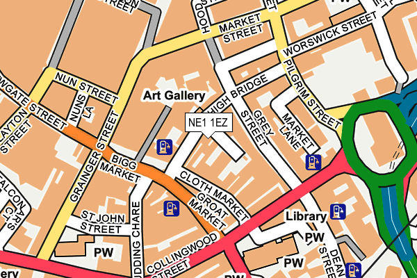 NE1 1EZ map - OS OpenMap – Local (Ordnance Survey) NE1 1EZ map - OS OpenMap – Local (Ordnance Survey)