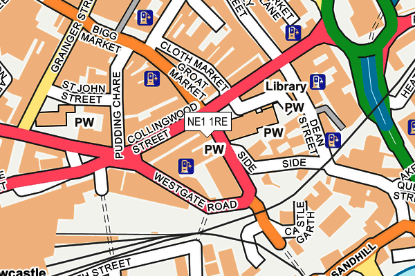 NE1 1RE map - OS OpenMap – Local (Ordnance Survey) NE1 1RE map - OS OpenMap – Local (Ordnance Survey)