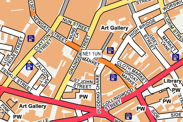 NE1 1UN map - OS OpenMap – Local (Ordnance Survey) NE1 1UN map - OS OpenMap – Local (Ordnance Survey)