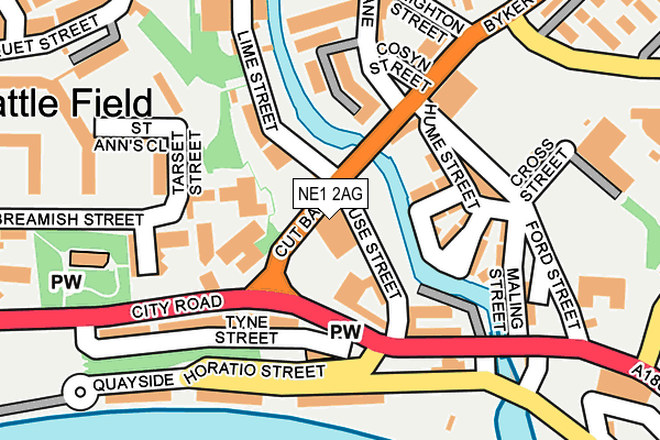 NE1 2AG map - OS OpenMap – Local (Ordnance Survey) NE1 2AG map - OS OpenMap – Local (Ordnance Survey)