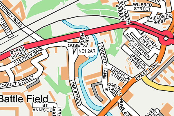 NE1 2AR map - OS OpenMap – Local (Ordnance Survey) NE1 2AR map - OS OpenMap – Local (Ordnance Survey)
