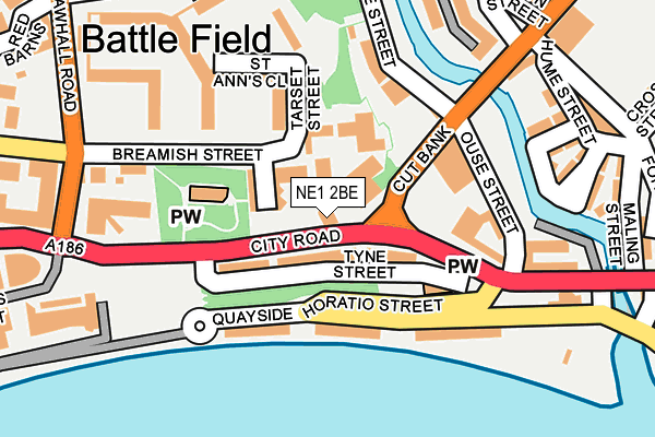 NE1 2BE map - OS OpenMap – Local (Ordnance Survey) NE1 2BE map - OS OpenMap – Local (Ordnance Survey)