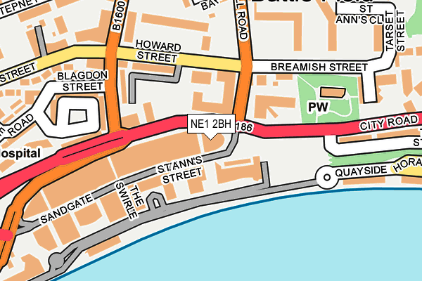 NE1 2BH map - OS OpenMap – Local (Ordnance Survey) NE1 2BH map - OS OpenMap – Local (Ordnance Survey)