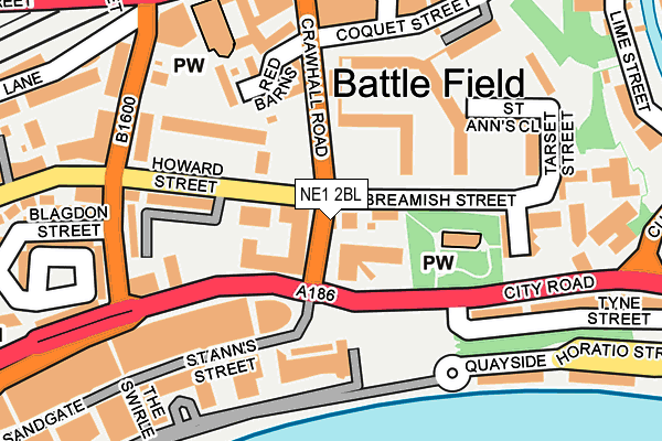 NE1 2BL map - OS OpenMap – Local (Ordnance Survey) NE1 2BL map - OS OpenMap – Local (Ordnance Survey)