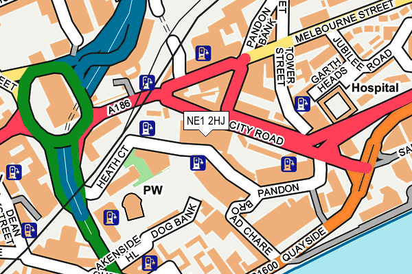 NE1 2HJ map - OS OpenMap – Local (Ordnance Survey) NE1 2HJ map - OS OpenMap – Local (Ordnance Survey)