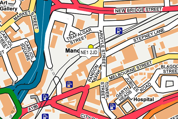 NE1 2JD map - OS OpenMap – Local (Ordnance Survey) NE1 2JD map - OS OpenMap – Local (Ordnance Survey)