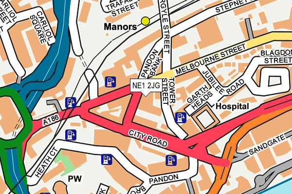 NE1 2JG map - OS OpenMap – Local (Ordnance Survey) NE1 2JG map - OS OpenMap – Local (Ordnance Survey)