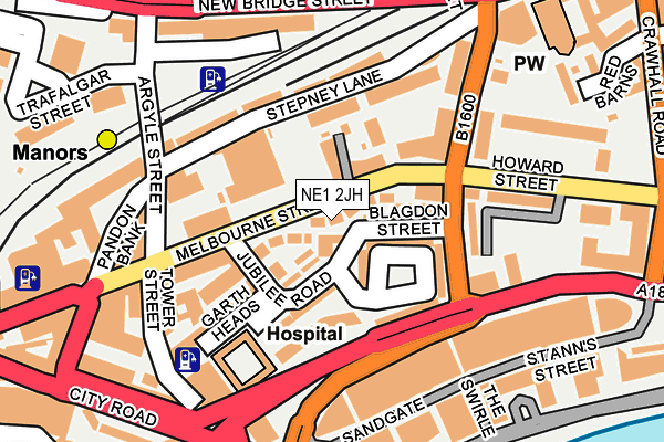 NE1 2JH map - OS OpenMap – Local (Ordnance Survey) NE1 2JH map - OS OpenMap – Local (Ordnance Survey)