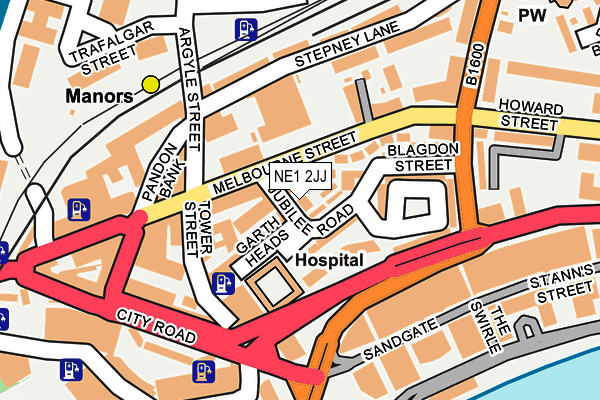 NE1 2JJ map - OS OpenMap – Local (Ordnance Survey) NE1 2JJ map - OS OpenMap – Local (Ordnance Survey)
