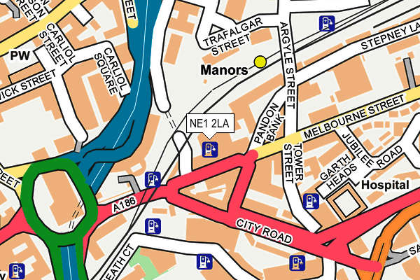 NE1 2LA map - OS OpenMap – Local (Ordnance Survey) NE1 2LA map - OS OpenMap – Local (Ordnance Survey)