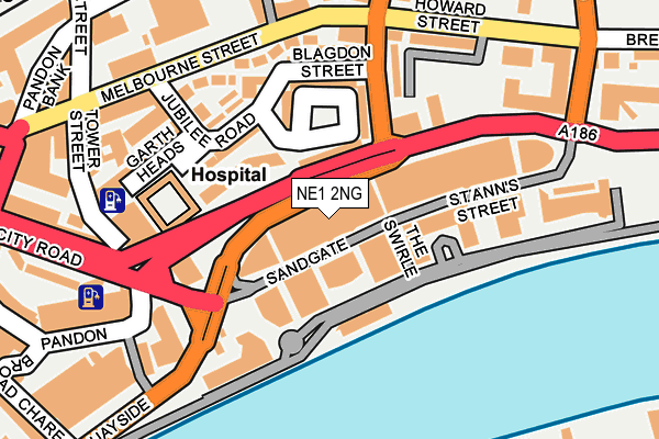 NE1 2NG map - OS OpenMap – Local (Ordnance Survey) NE1 2NG map - OS OpenMap – Local (Ordnance Survey)
