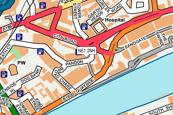 NE1 2NH map - OS OpenMap – Local (Ordnance Survey) NE1 2NH map - OS OpenMap – Local (Ordnance Survey)
