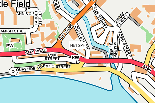 NE1 2PF map - OS OpenMap – Local (Ordnance Survey) NE1 2PF map - OS OpenMap – Local (Ordnance Survey)