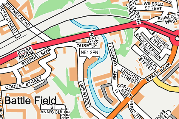NE1 2PN map - OS OpenMap – Local (Ordnance Survey) NE1 2PN map - OS OpenMap – Local (Ordnance Survey)