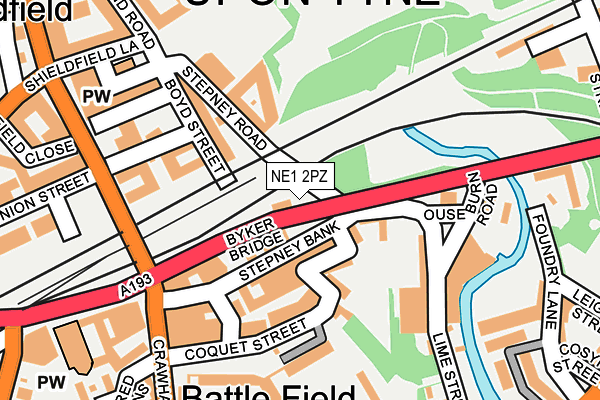 NE1 2PZ map - OS OpenMap – Local (Ordnance Survey) NE1 2PZ map - OS OpenMap – Local (Ordnance Survey)