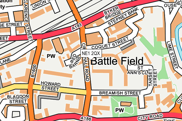 NE1 2QX map - OS OpenMap – Local (Ordnance Survey) NE1 2QX map - OS OpenMap – Local (Ordnance Survey)