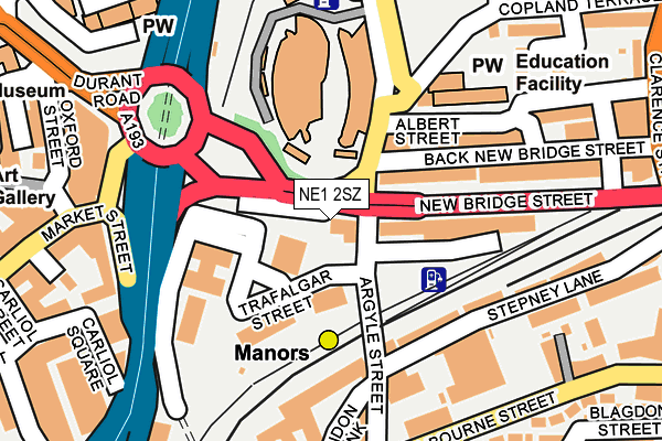 NE1 2SZ map - OS OpenMap – Local (Ordnance Survey) NE1 2SZ map - OS OpenMap – Local (Ordnance Survey)