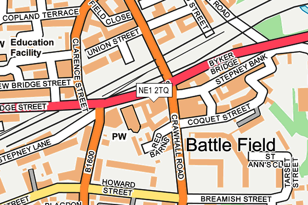 NE1 2TQ map - OS OpenMap – Local (Ordnance Survey) NE1 2TQ map - OS OpenMap – Local (Ordnance Survey)