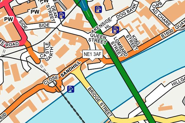 NE1 3AF map - OS OpenMap – Local (Ordnance Survey) NE1 3AF map - OS OpenMap – Local (Ordnance Survey)