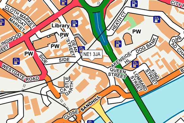 NE1 3JA map - OS OpenMap – Local (Ordnance Survey) NE1 3JA map - OS OpenMap – Local (Ordnance Survey)
