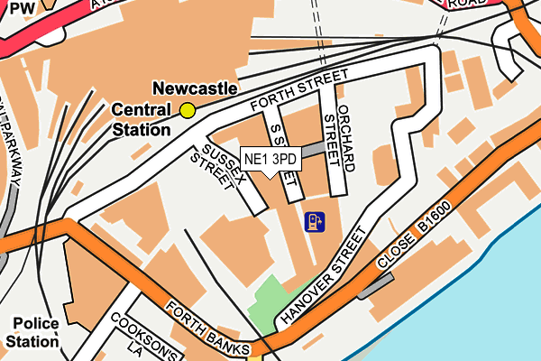 NE1 3PD map - OS OpenMap – Local (Ordnance Survey) NE1 3PD map - OS OpenMap – Local (Ordnance Survey)