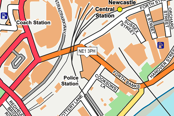 NE1 3PH map - OS OpenMap – Local (Ordnance Survey) NE1 3PH map - OS OpenMap – Local (Ordnance Survey)