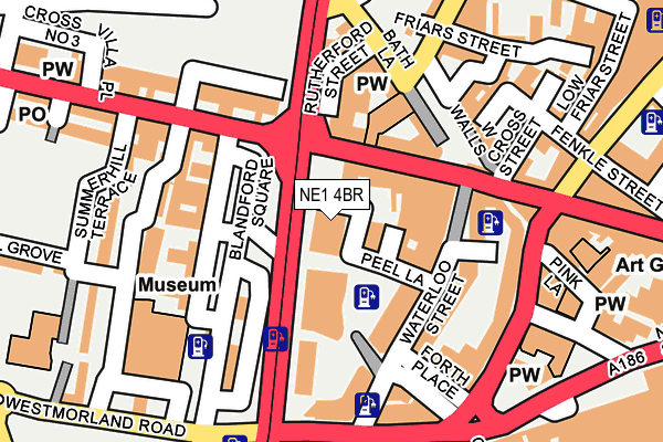 NE1 4BR map - OS OpenMap – Local (Ordnance Survey) NE1 4BR map - OS OpenMap – Local (Ordnance Survey)