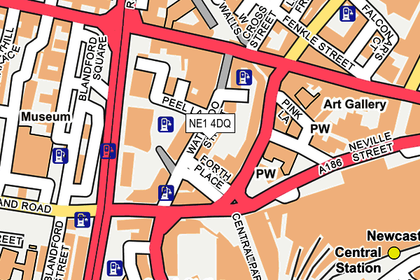 NE1 4DQ map - OS OpenMap – Local (Ordnance Survey) NE1 4DQ map - OS OpenMap – Local (Ordnance Survey)