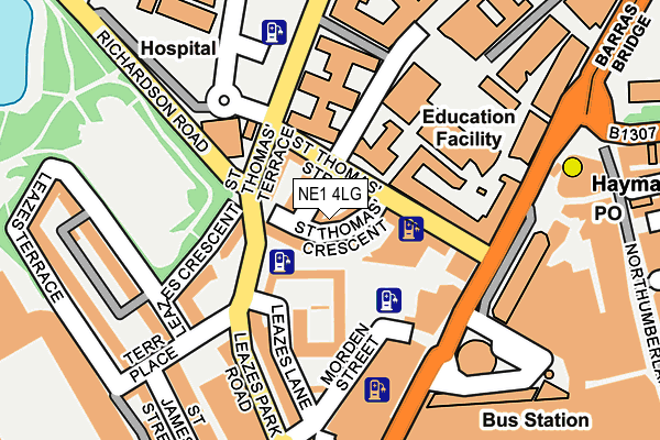 NE1 4LG map - OS OpenMap – Local (Ordnance Survey) NE1 4LG map - OS OpenMap – Local (Ordnance Survey)