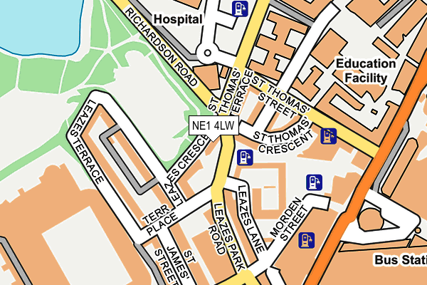 NE1 4LW map - OS OpenMap – Local (Ordnance Survey) NE1 4LW map - OS OpenMap – Local (Ordnance Survey)