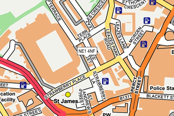 NE1 4NF map - OS OpenMap – Local (Ordnance Survey) NE1 4NF map - OS OpenMap – Local (Ordnance Survey)