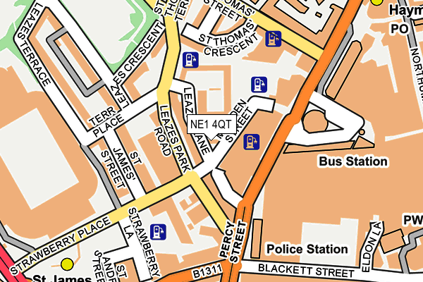 NE1 4QT map - OS OpenMap – Local (Ordnance Survey) NE1 4QT map - OS OpenMap – Local (Ordnance Survey)