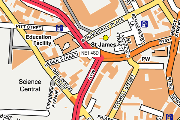 NE1 4SD map - OS OpenMap – Local (Ordnance Survey) NE1 4SD map - OS OpenMap – Local (Ordnance Survey)