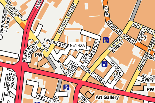 NE1 4XA map - OS OpenMap – Local (Ordnance Survey) NE1 4XA map - OS OpenMap – Local (Ordnance Survey)