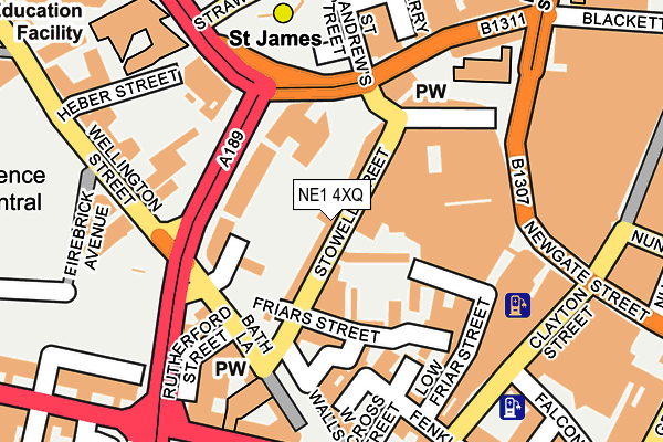 NE1 4XQ map - OS OpenMap – Local (Ordnance Survey) NE1 4XQ map - OS OpenMap – Local (Ordnance Survey)