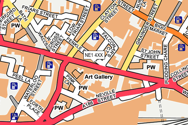 NE1 4XX map - OS OpenMap – Local (Ordnance Survey) NE1 4XX map - OS OpenMap – Local (Ordnance Survey)