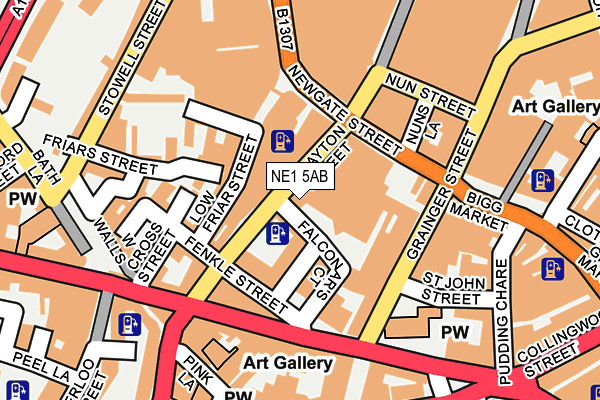 NE1 5AB map - OS OpenMap – Local (Ordnance Survey) NE1 5AB map - OS OpenMap – Local (Ordnance Survey)