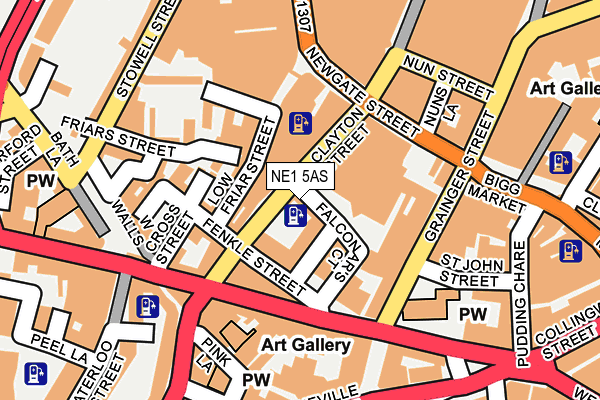 NE1 5AS map - OS OpenMap – Local (Ordnance Survey) NE1 5AS map - OS OpenMap – Local (Ordnance Survey)