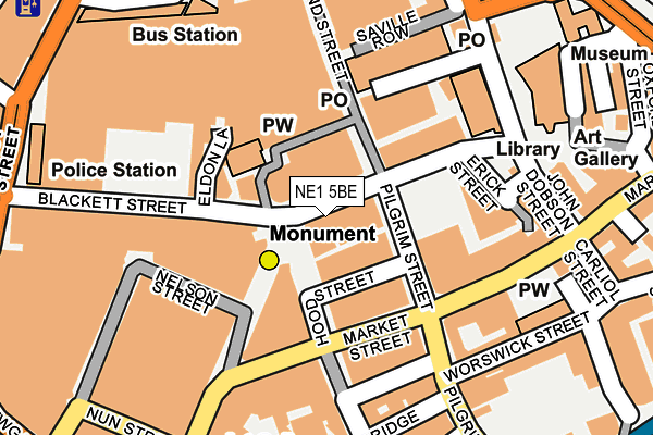 NE1 5BE map - OS OpenMap – Local (Ordnance Survey) NE1 5BE map - OS OpenMap – Local (Ordnance Survey)