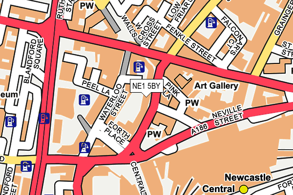 NE1 5BY map - OS OpenMap – Local (Ordnance Survey) NE1 5BY map - OS OpenMap – Local (Ordnance Survey)
