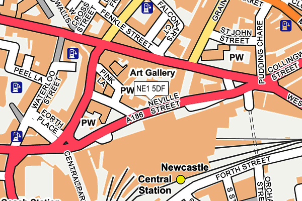NE1 5DF map - OS OpenMap – Local (Ordnance Survey) NE1 5DF map - OS OpenMap – Local (Ordnance Survey)